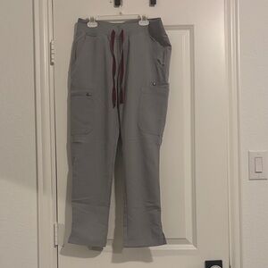 Figs womens Gray scrub Pants small petite